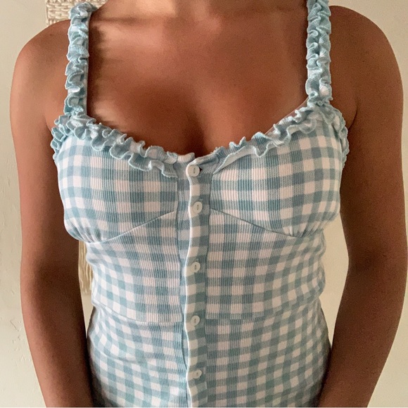 Gingham Mini Dress - Picture 2 of 4